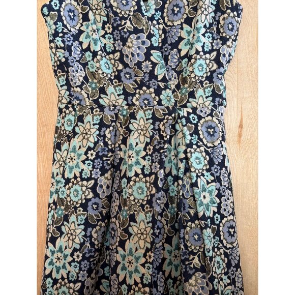 ZAC Zac Posen Pepper Jumpsuit Size 8 Blue Aqua Floral Sleeveless Made USA NWT - Picture 10 of 16
